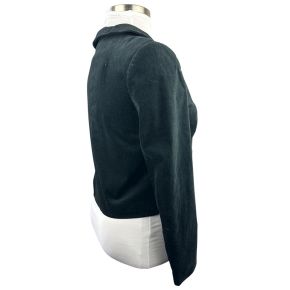 *Flaw Lily Pulitzer Velvet Rhinestone Button Cropped Jacket Black Womens Size 10 - Picture 5 of 16